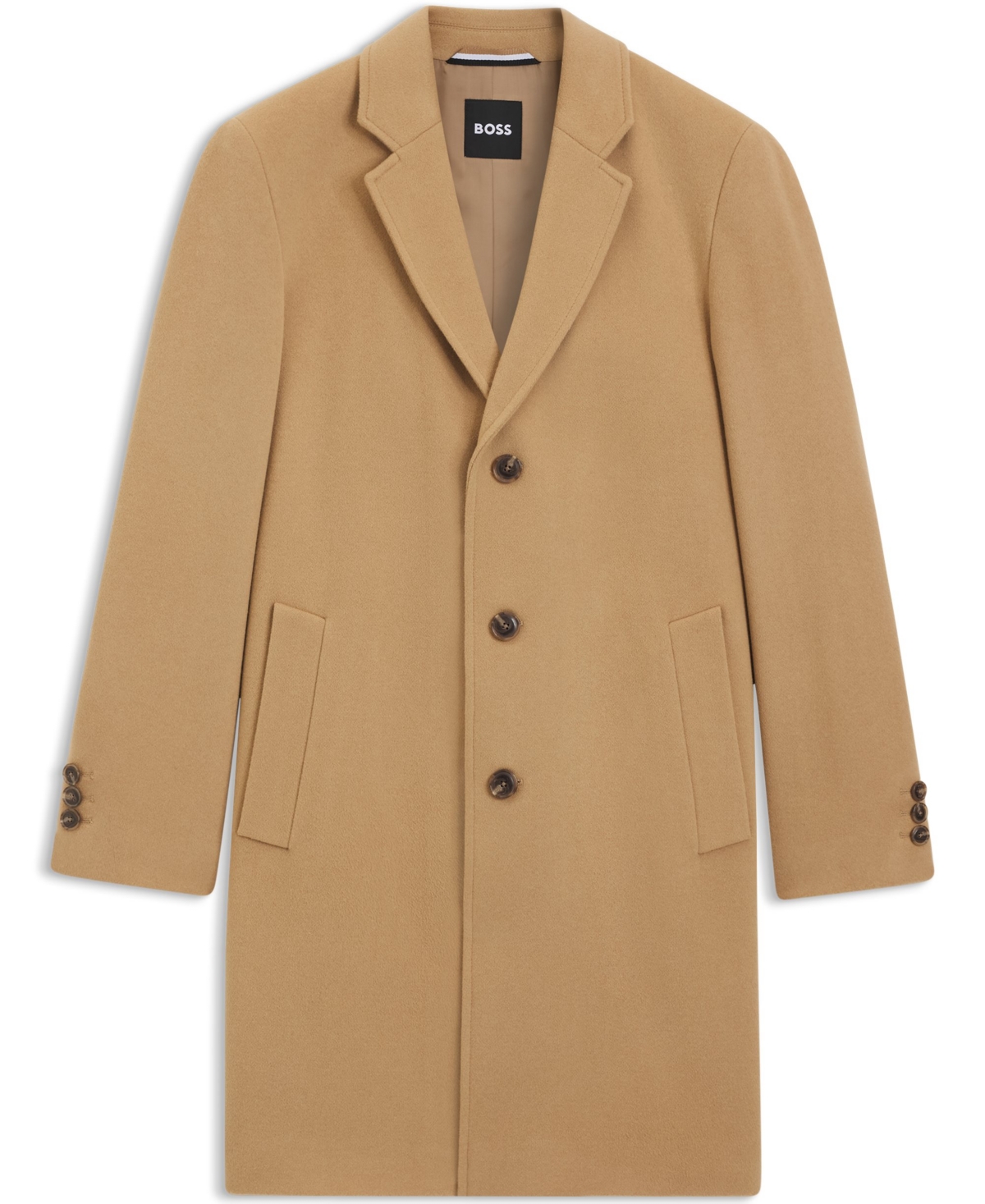 Hugo Boss Boss By  Men's Wool Blend Formal Coat In Brown