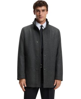 Hugo Boss - BOSS by  Men's Relaxed-Fit Wool-Blend Coat