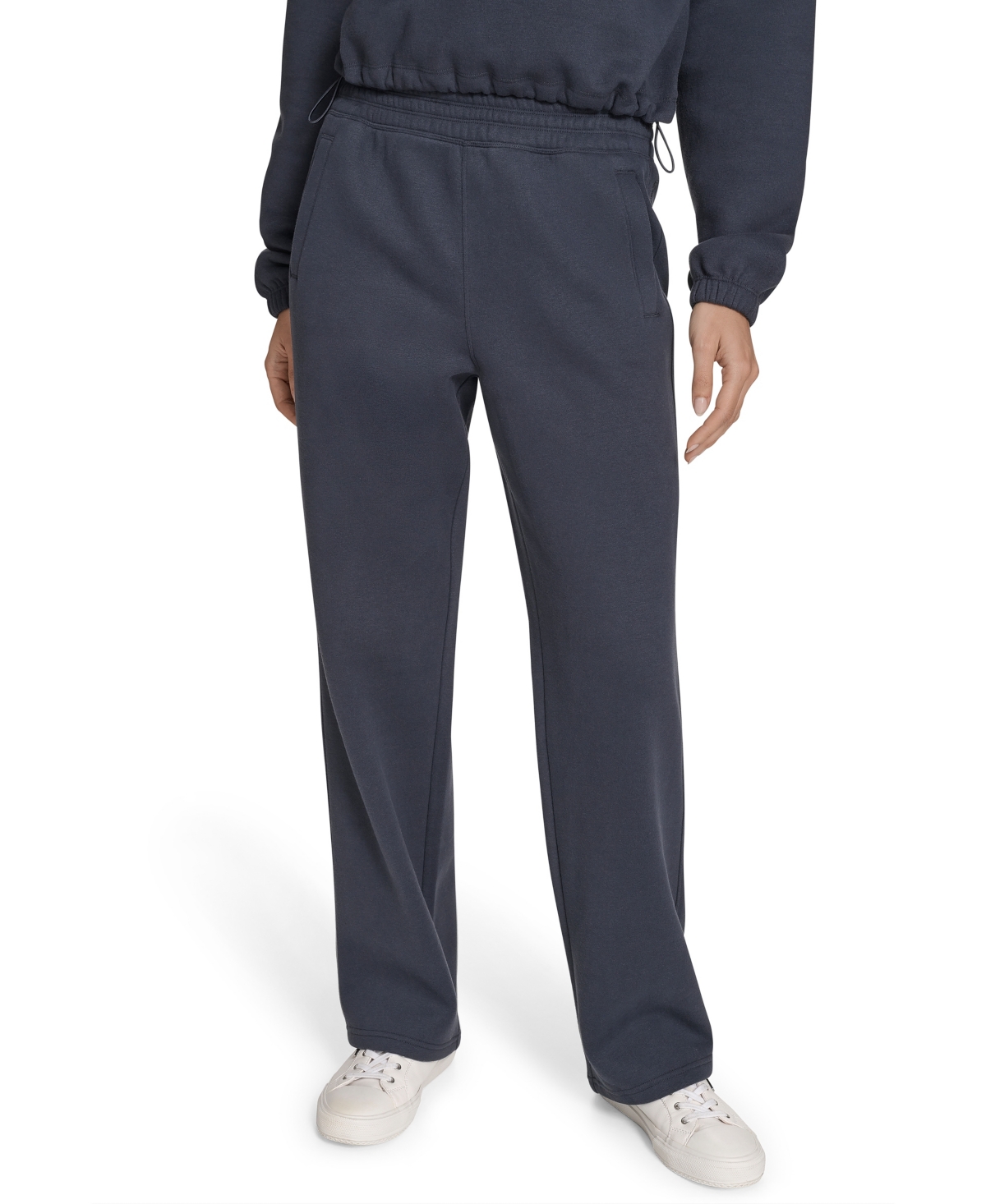 Calvin Klein Performance Women's High-waist Straight-leg Sweatpants In Blue