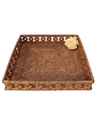 Artifacts Trading Company Rattan Square Tray – Inna Design Serveware