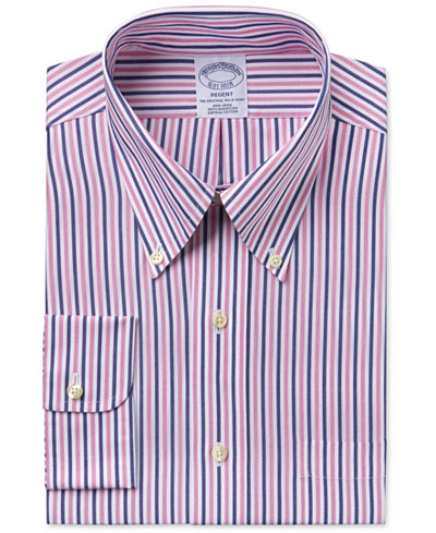 Brooks Brothers Men's Regent Classic-Fit Pink Striped Dress Shirt