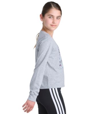 Girls 8-16 Regular-Fit Heather Logo Graphic T-Shirt