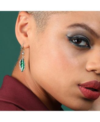 Women's Blue Leaflet Drop Earrings