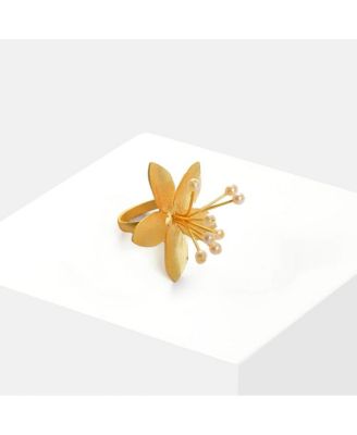 Women's Hibiscus Statement Ring