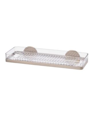 3.32" x 11.23" x 2.32" Self-Adhesive Shower Shelf with Razor Holder