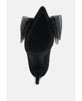 Women Odette Diamante Embellished Bow Stiletto Pumps