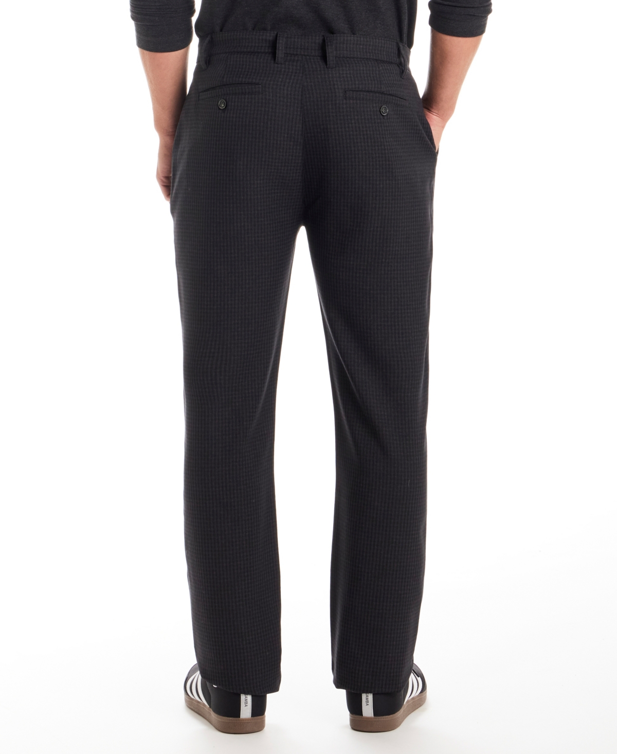 Vintage & Black Men's Regular Fit Checkered Pattern Pants