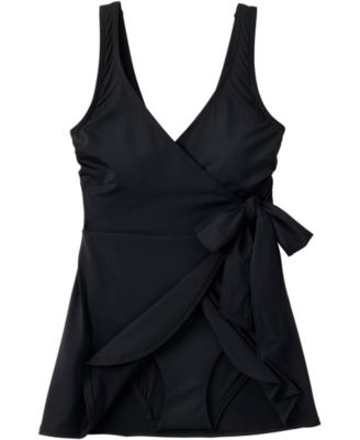 Women's D-Cup Side Tie Mini Swim Dress Swimsuit