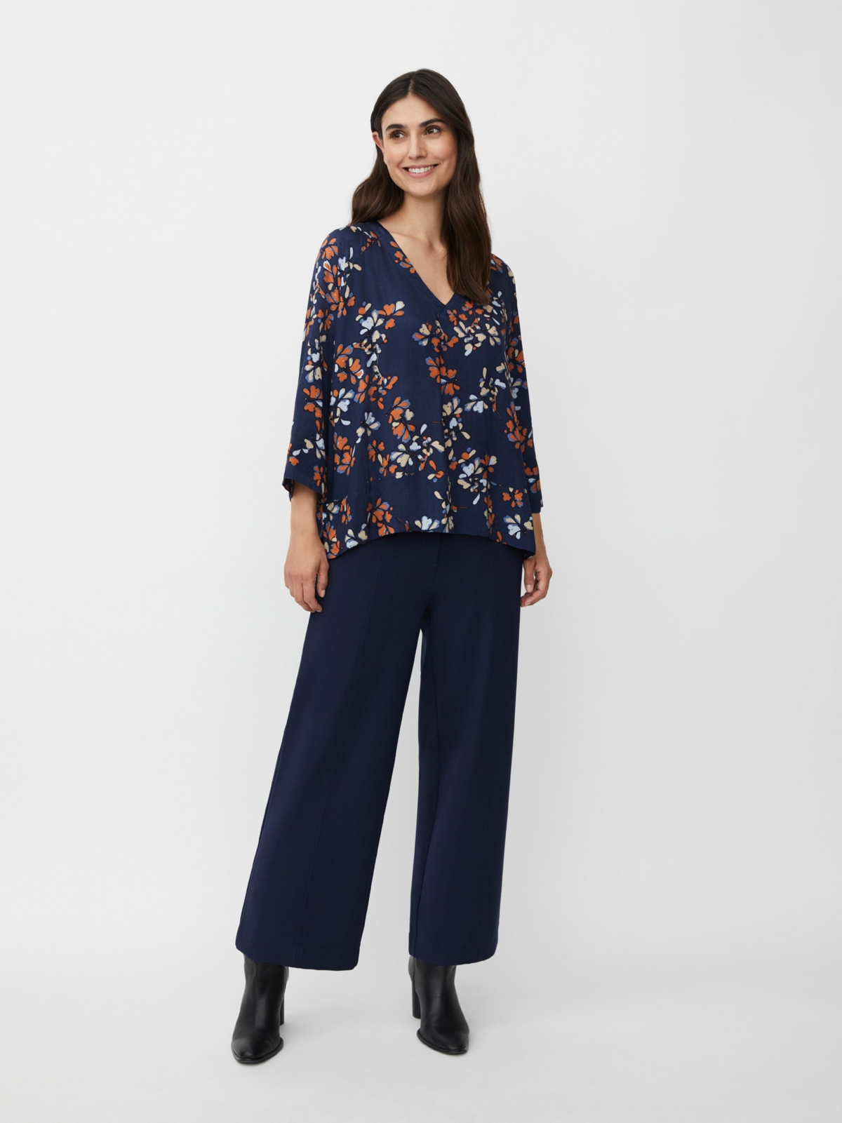 Masai Copenhagen Women's MaBenika V-Neck 3/4 Sleeve Top