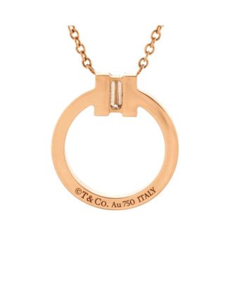 T Circle Pendant Necklace