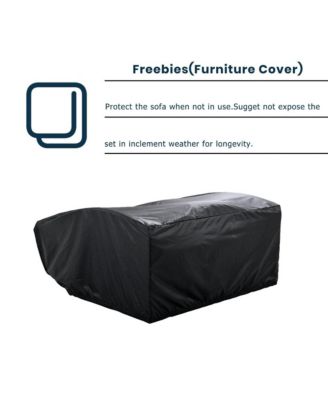 Double Reclining Rattan Chaise Lounge - Gray