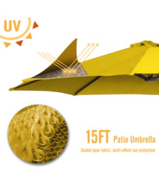 15x9ft Double-Sided Patio Umbrella