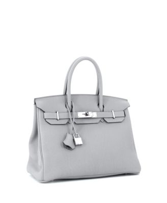 Birkin 30 Handbag Grey Togo with Palladium Hardware