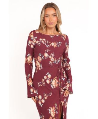 Women's Alima Maxi Dress - Berry Floral XL
