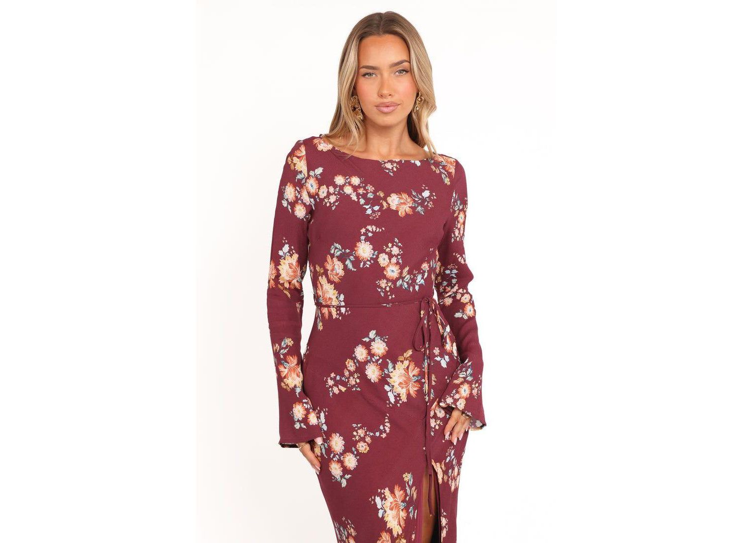 Women's Alima Maxi Dress - Berry Floral