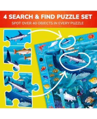 4x100 Pcs Search & Find Puzzles for Kids 4-6