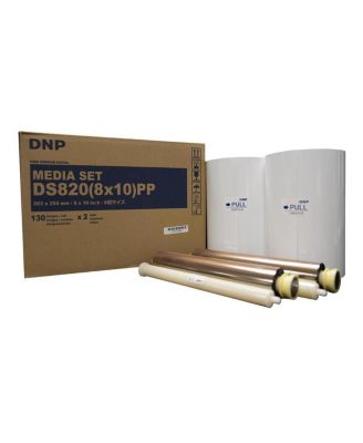 DS820A 8" Professional Dye-Sublimation Printer for 8x10" and 8x12" Photos - Bundle With DNP Pure Premium Media for DS820A Printer, 8x10", 2x 130