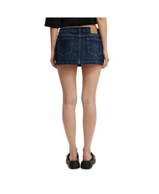 Women's Micro Low Denim Skirt