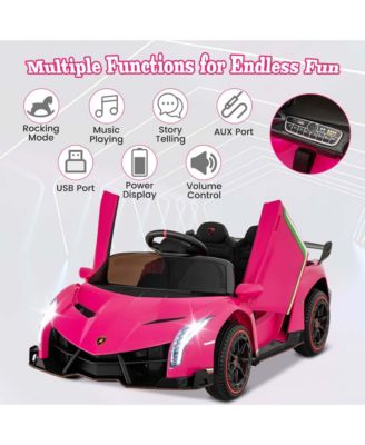 Licensed Lamborghini 4WD Kids Ride-on Sports Car 12V Battery Powered 2.4G Remote