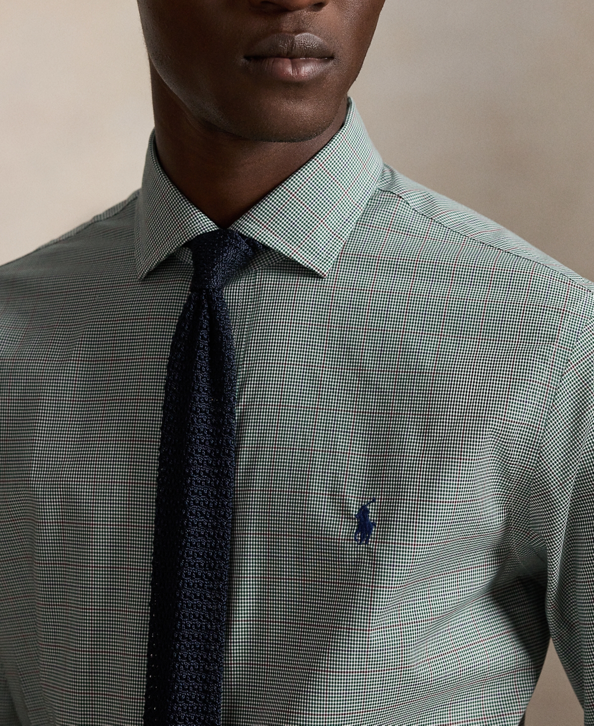 Polo Ralph Lauren Men's Classic Fit Tattersall Poplin Dress Shirt