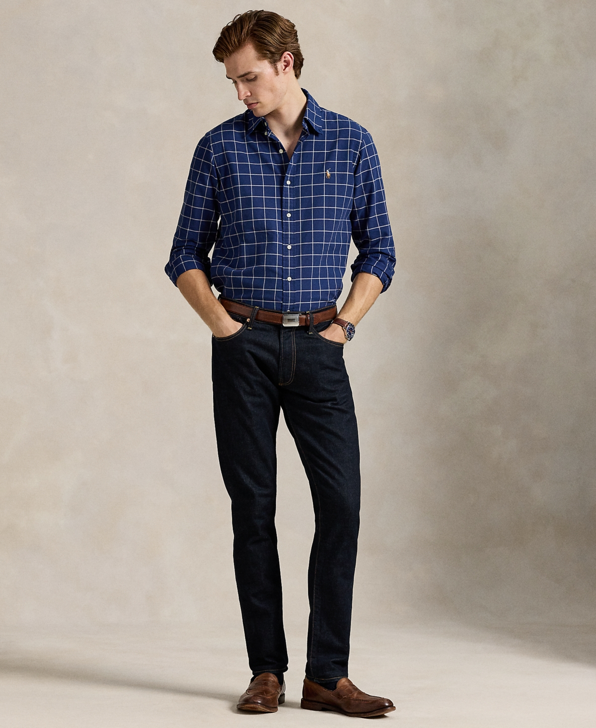 Polo Ralph Lauren Men's Classic Fit Long Sleeve Oxford Shirt In Blue