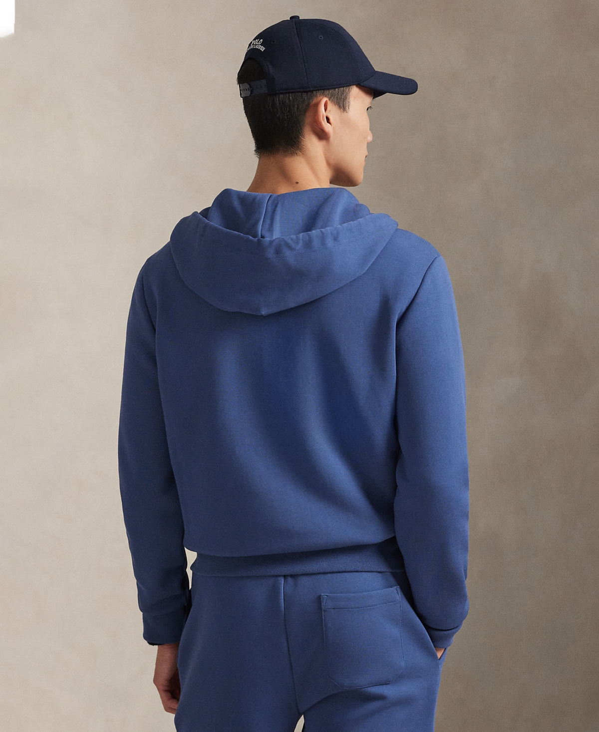 Polo Ralph Lauren Logo-embroidered Zip-up Drawstring Hoodie In Blue