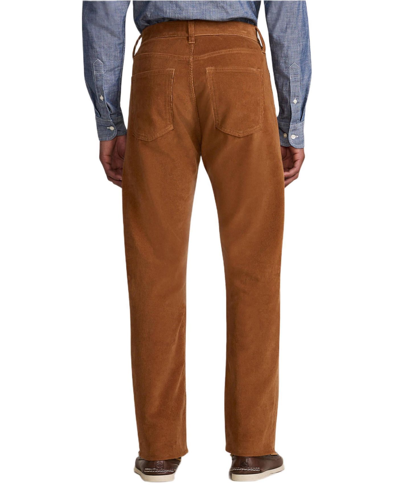 Мужские брюки Lands' End Corduroy Easy Classic Fit 5 Pocket Pant, цвет: Имбирный коричневый — фото 2