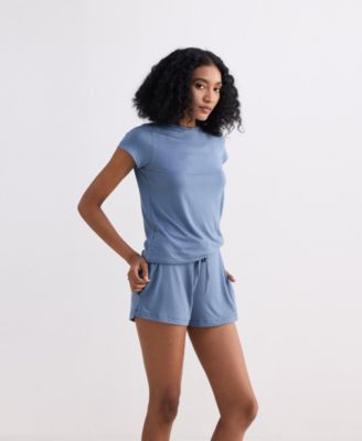 Women's Essential Knit Shorts in Blue