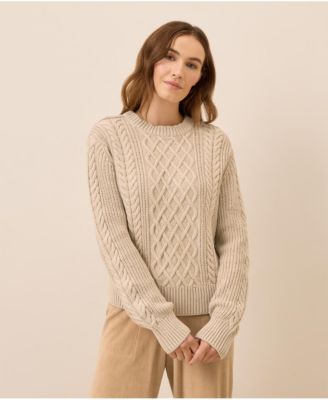 Women's Cable Knit Crew Sweater