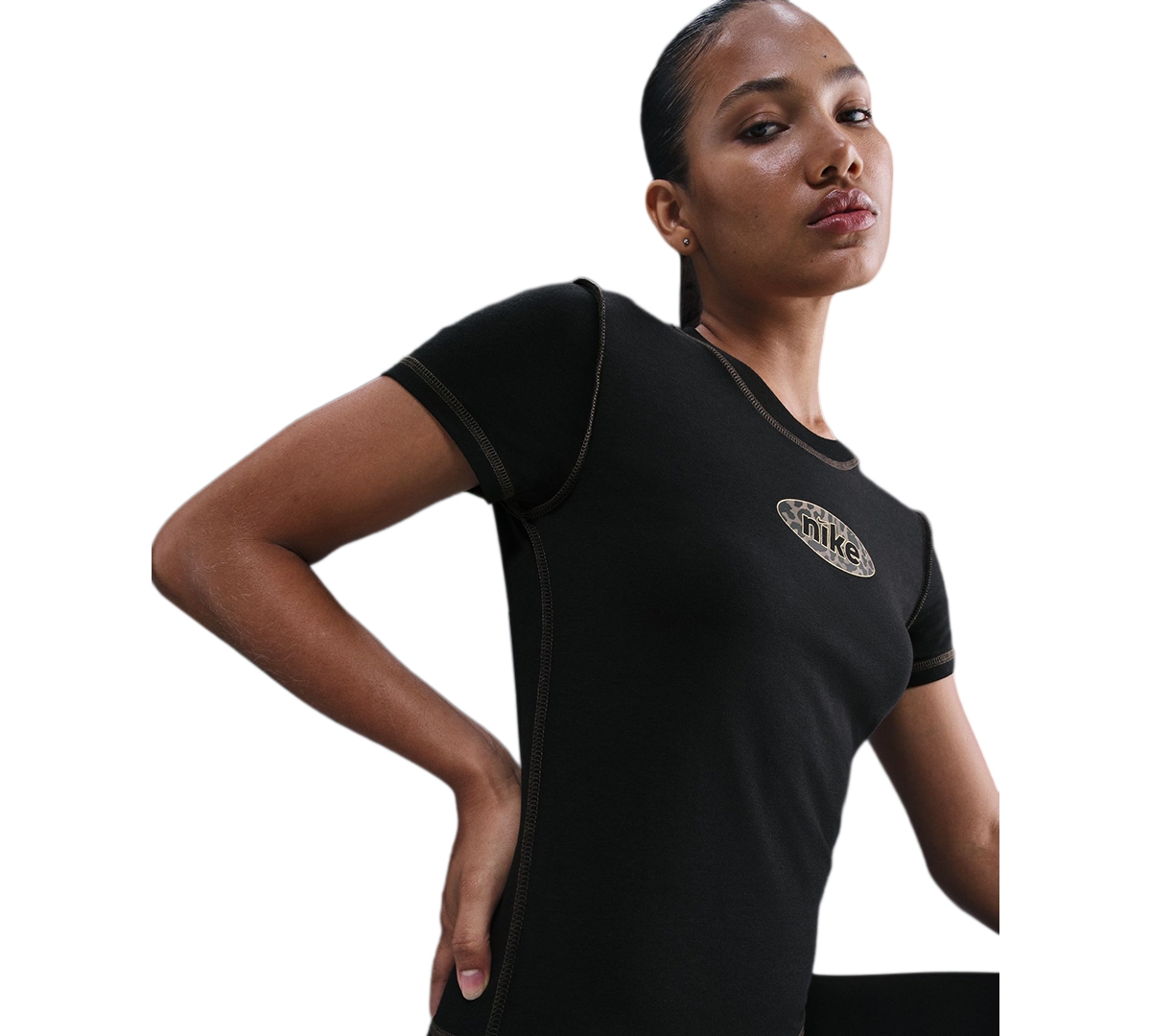 Nike Sportswear Women's Short Sleeve Cropped Top In Black