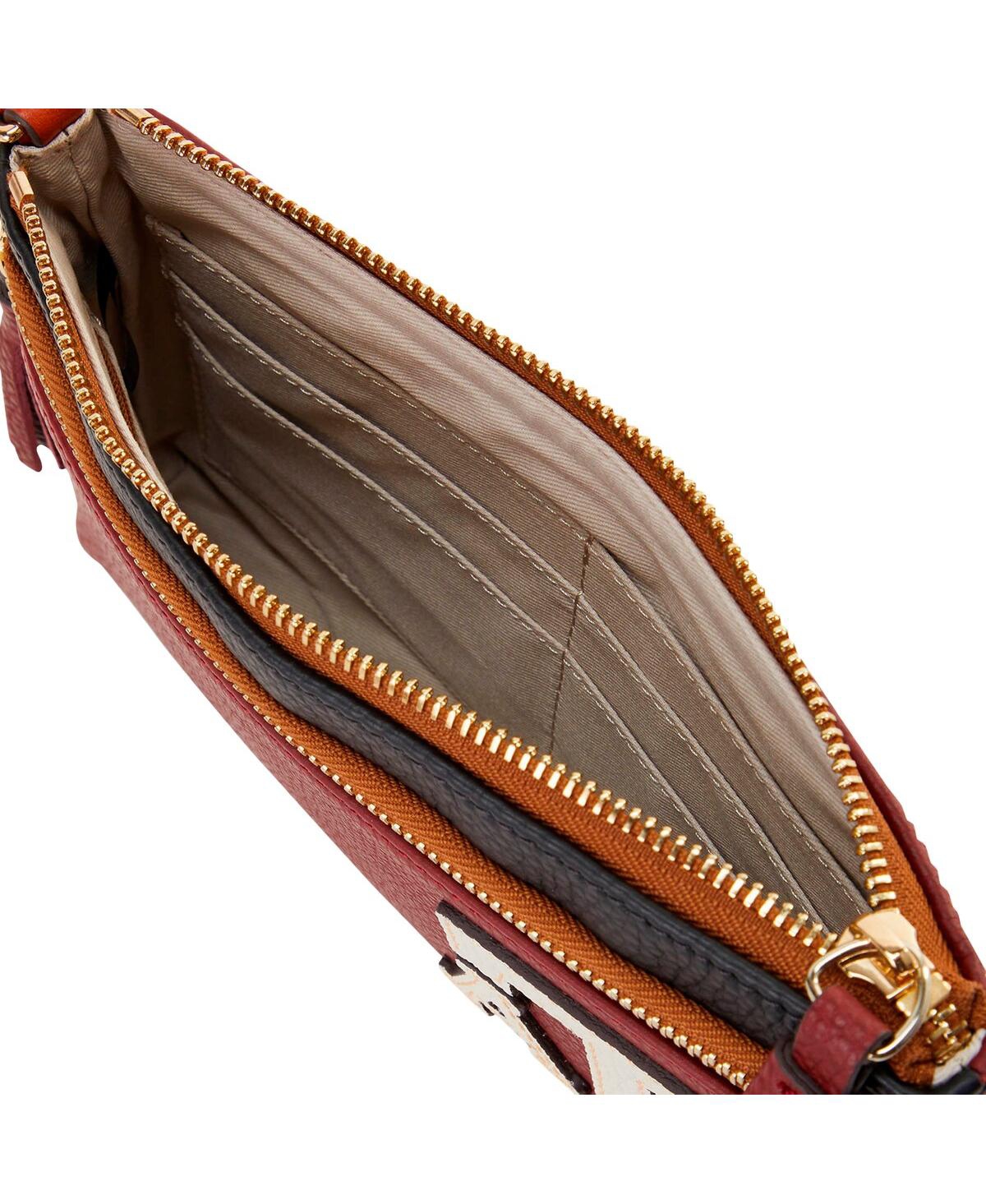 Dooney & Bourke Texas A&m Aggies Infield Double-zip Wristlet In Transparent