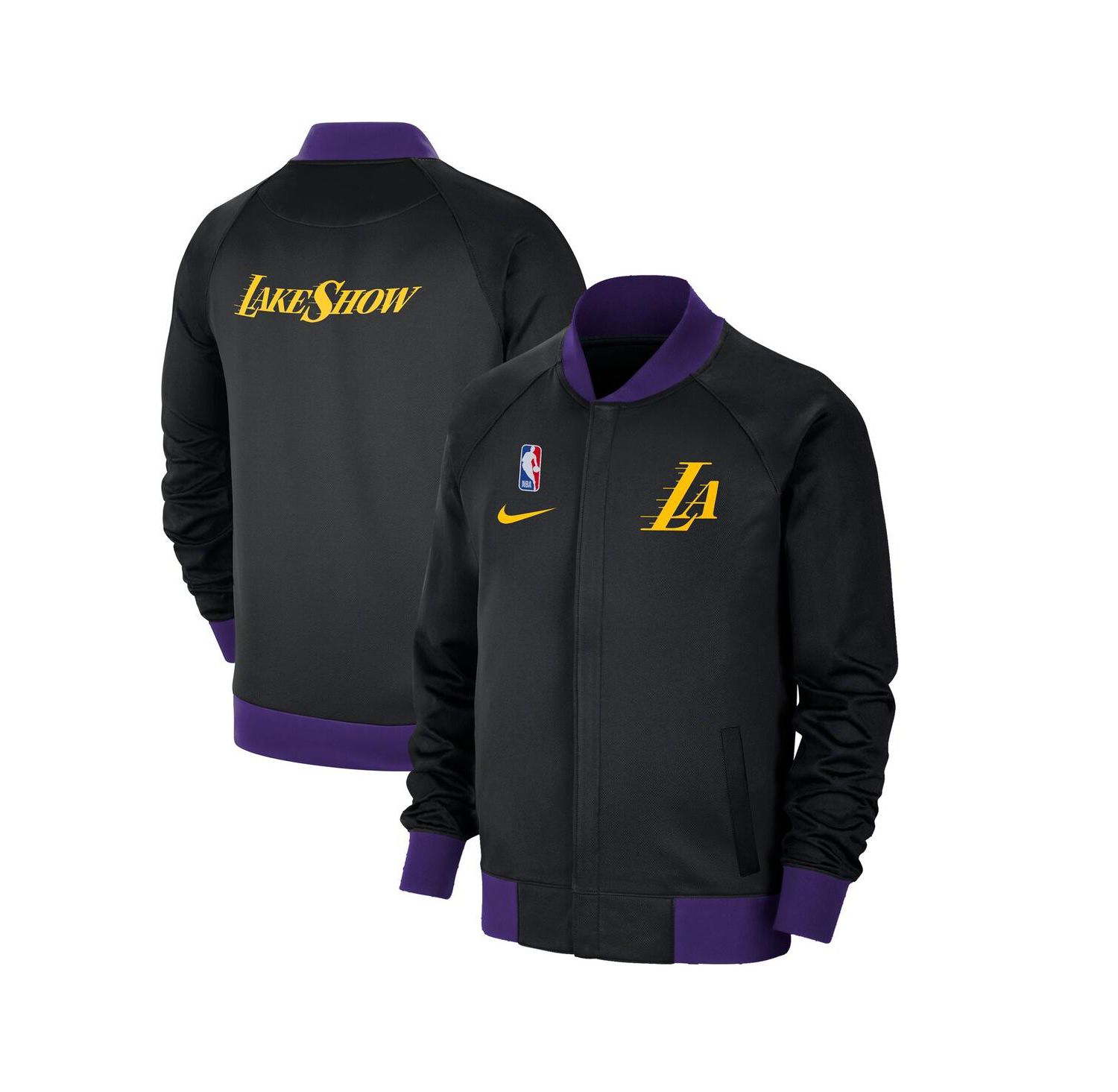 Men's Black Los Angeles Lakers 2024/25 City Edition Authentic Showtime Performance Full-Zip Jacket