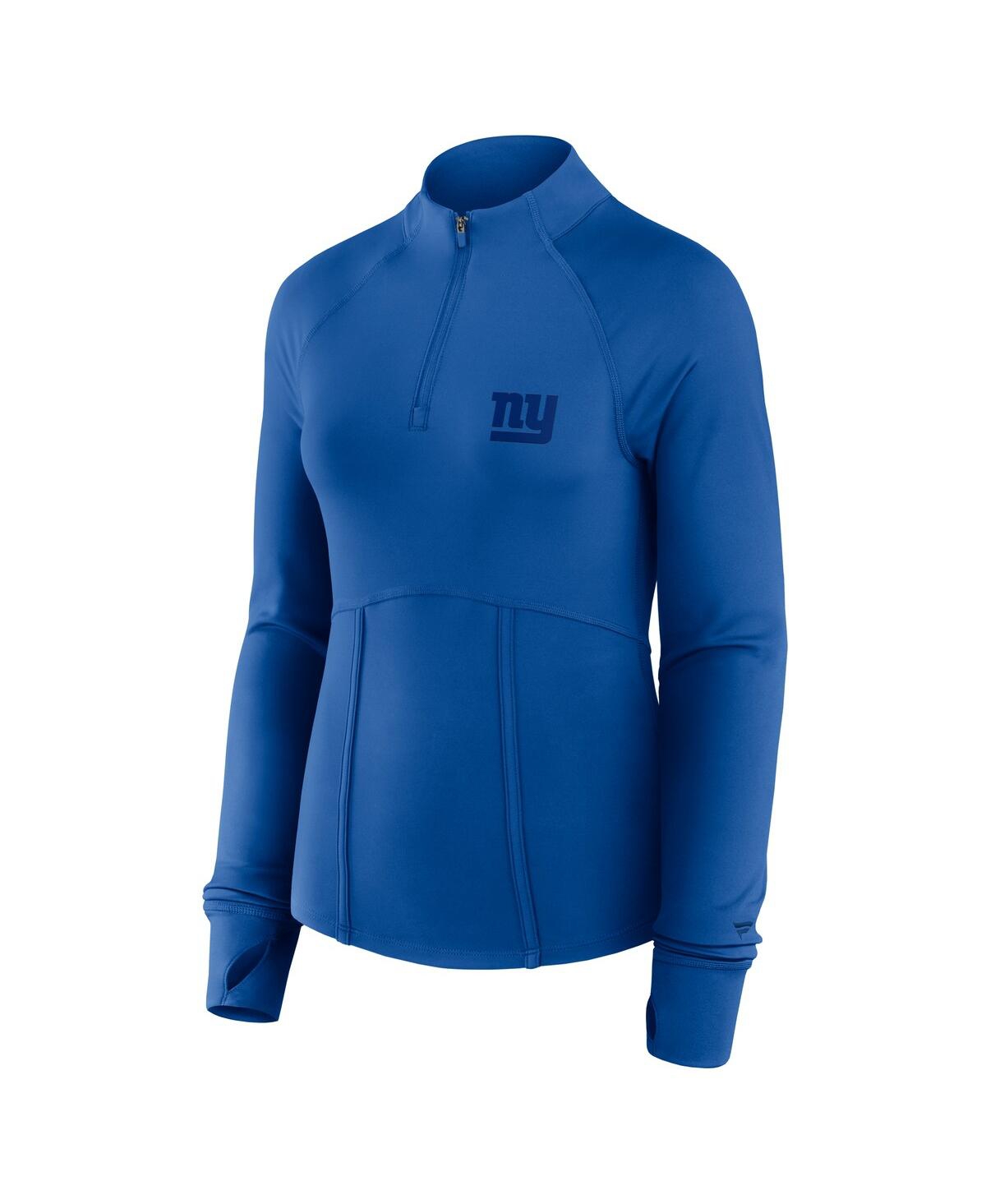 Fanatics Women's Royal New York Giants Elements Quarter-zip Jacket In Blue