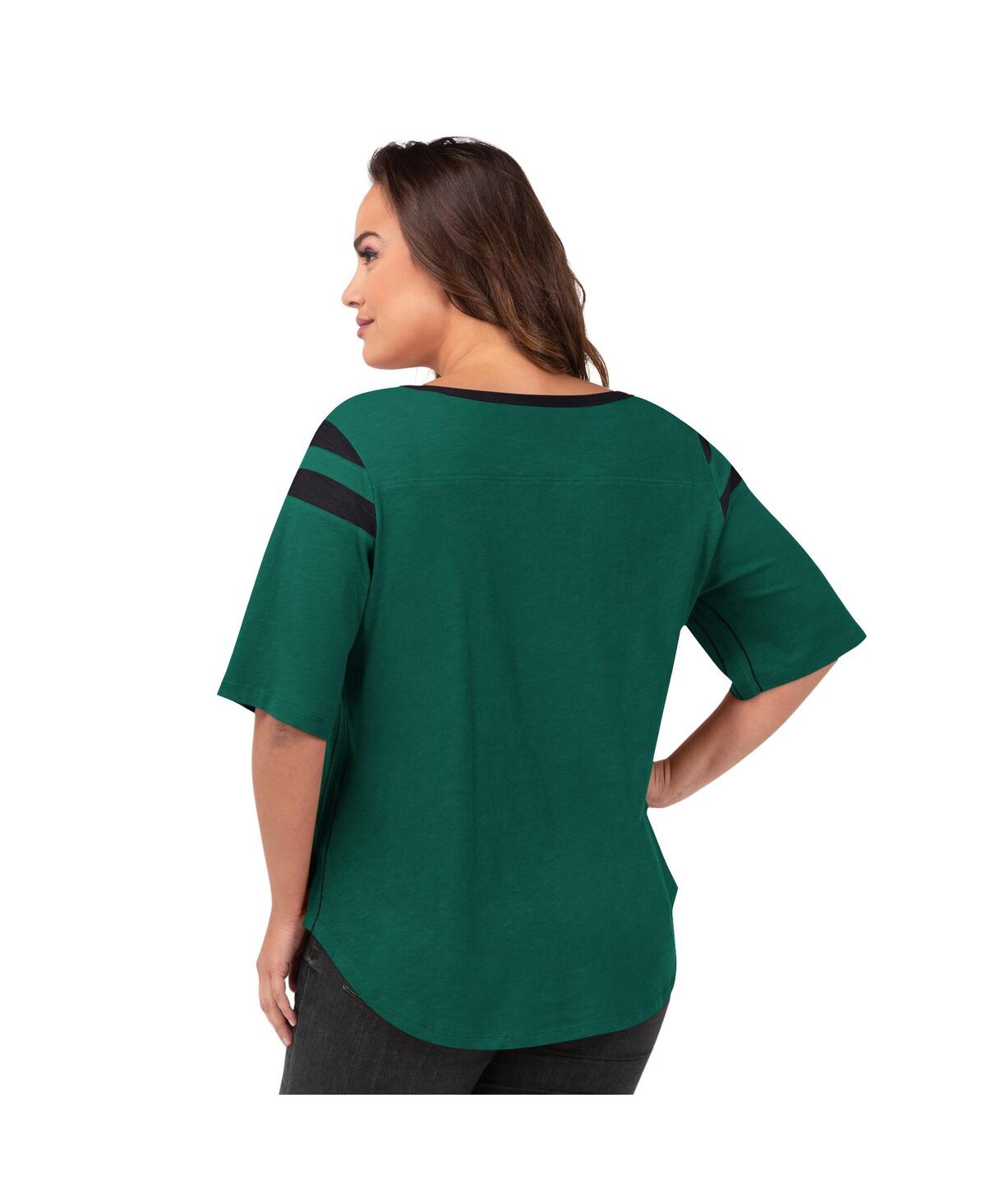 G-iii 4her By Carl Banks Women's Green New York Jets Plus Size Linebacker T-shirt In Green