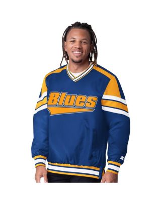 Starter - Men's Blue St. Louis Blues Reliever V-Neck Pullover Jacket