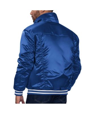 x Levi's Men's Royal Philadelphia 76ers Silver Label Trucker Satin Full-Snap Jacket