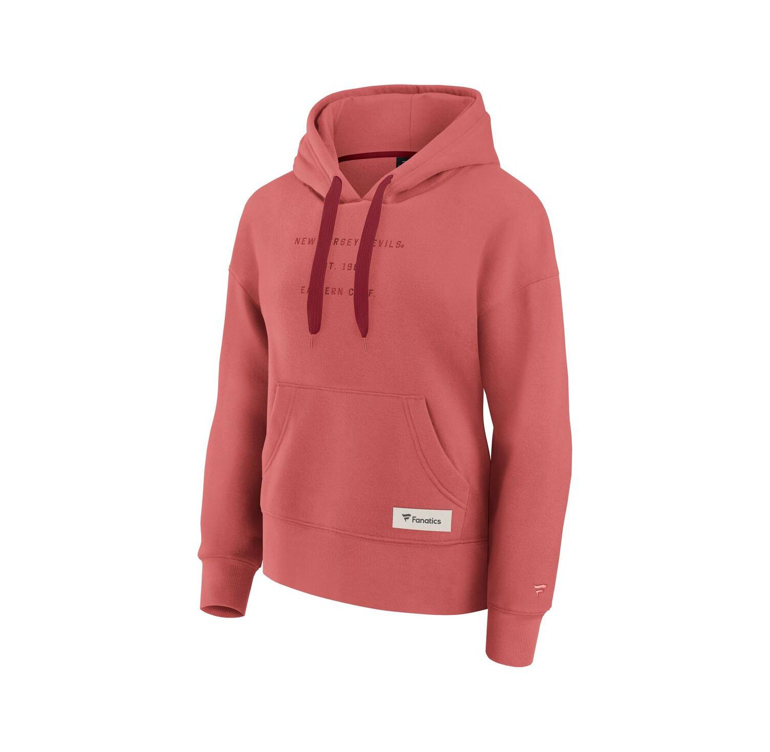 Women's Red New Jersey Devils Elements Future Ground Subtle Tonal Pullover Hoodie