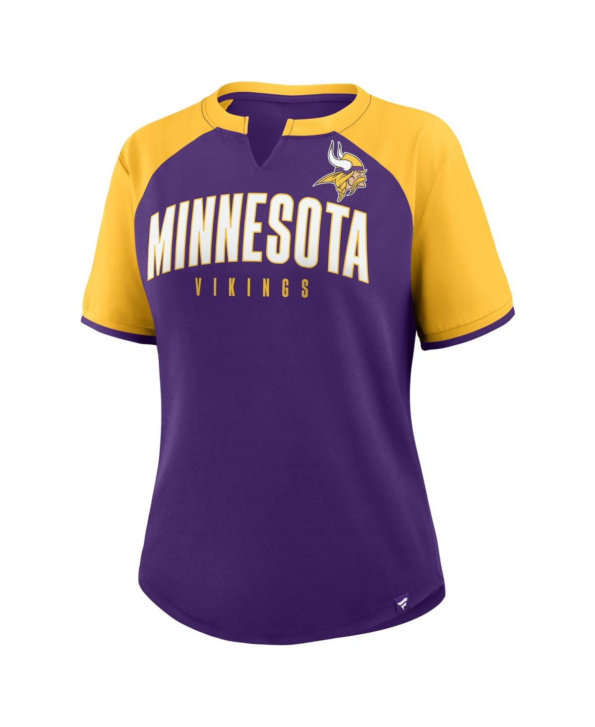 Fanatics Women's Purple/gold Minnesota Vikings Height Advantage T-shirt In Multi