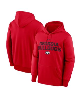Nike - Men's Red Georgia Bulldogs Team Stacked Performance Pullover Hoodie