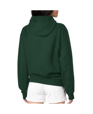 Women's Green Boston Celtics Flowers Team Logo Graphic Fleece Pullover Hoodie