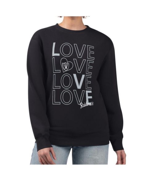 Женская толстовка G-III 4Her by Carl Banks Black Las Vegas Raiders Lots of Love Graphic Fleece Pullover