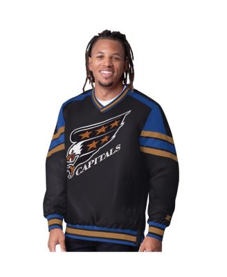 Starter - Men's Black Washington Capitals Reliever V-Neck Pullover Jacket
