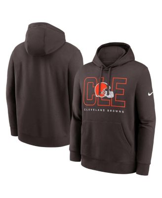 Nike - Men's Brown Cleveland Browns Busted Play Club Fleece Pullover Hoodie