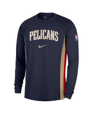 Men's Navy New Orleans Pelicans 2025/26 Authentic Pre-Game Legend Dri-FIT Long Sleeve Shooting T-Shirt