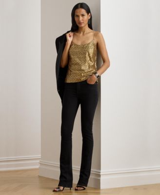 Women's Hatita Sequined Mesh Spaghetti Strap Camisole Top