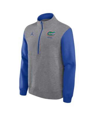Men's Heather Gray Florida Gators Club Fleece Half-Zip Pullover Hoodie