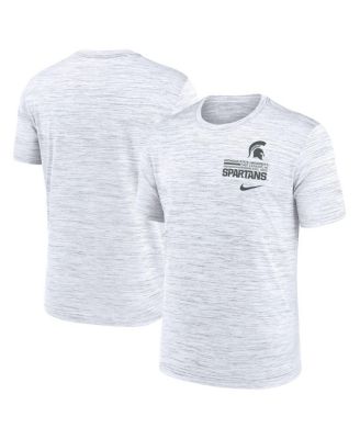 Nike - Men's White Michigan State Spartans Velocity Stacked Dri-FIT T-Shirt
