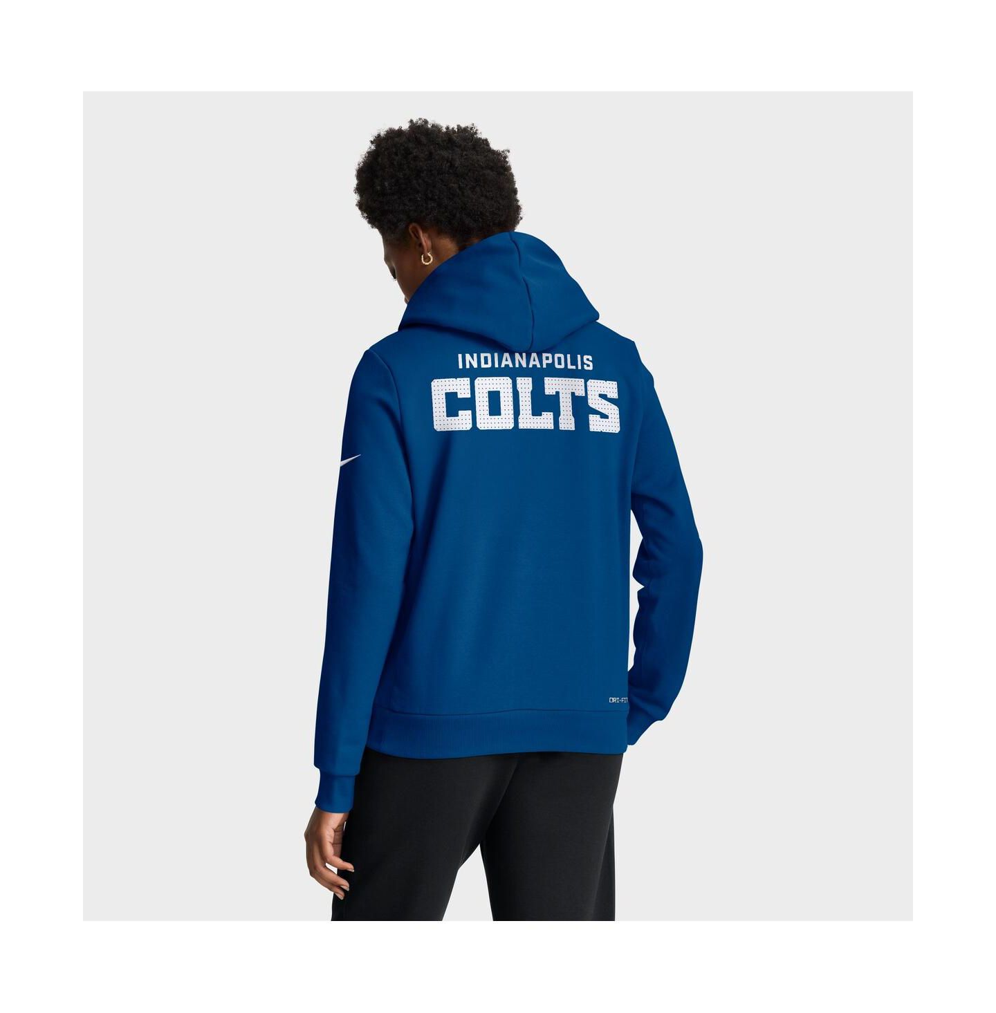 Женское худи Nike Royal Indianapolis Colts Sideline Standard Issue Initial Home Dri-FIT — фото 4