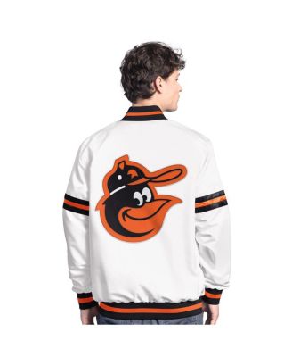 Men's&nbsp;White Baltimore Orioles Cooperstown Scout Full-Snap Varsity Jacket