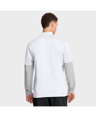 Men's White Alabama Crimson Tide One Goal Performance Half-Zip Pullover Hoodie